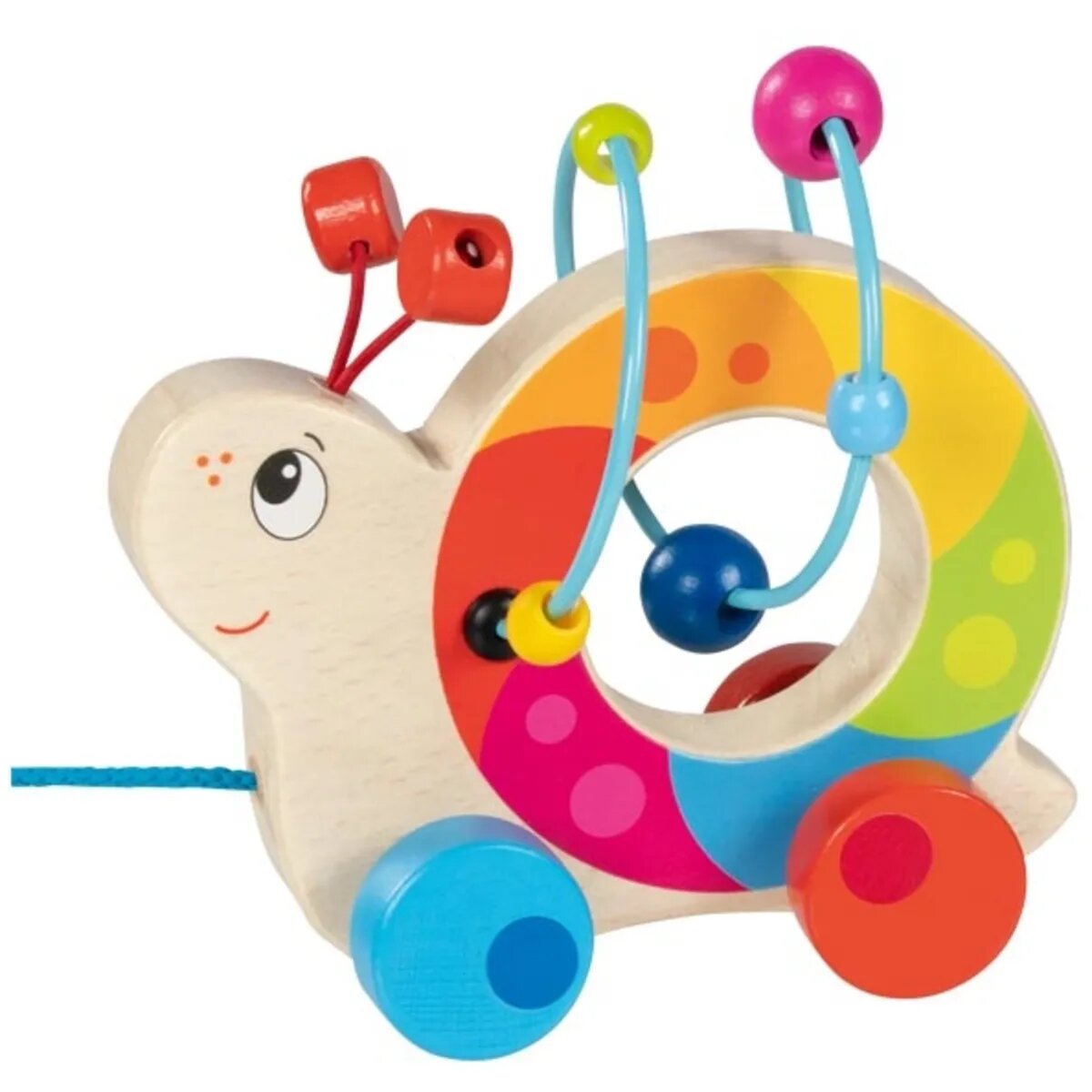 goki Ziehtier mit Motorikschleife Kuller-Schnecke