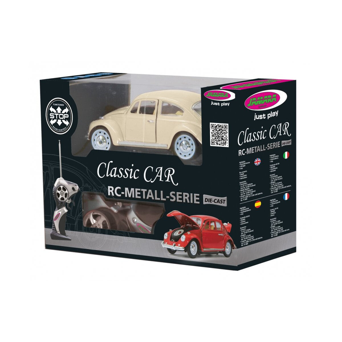 Jamara VW Käfer 1:18 RC Diecast creme weiß 40 MHz