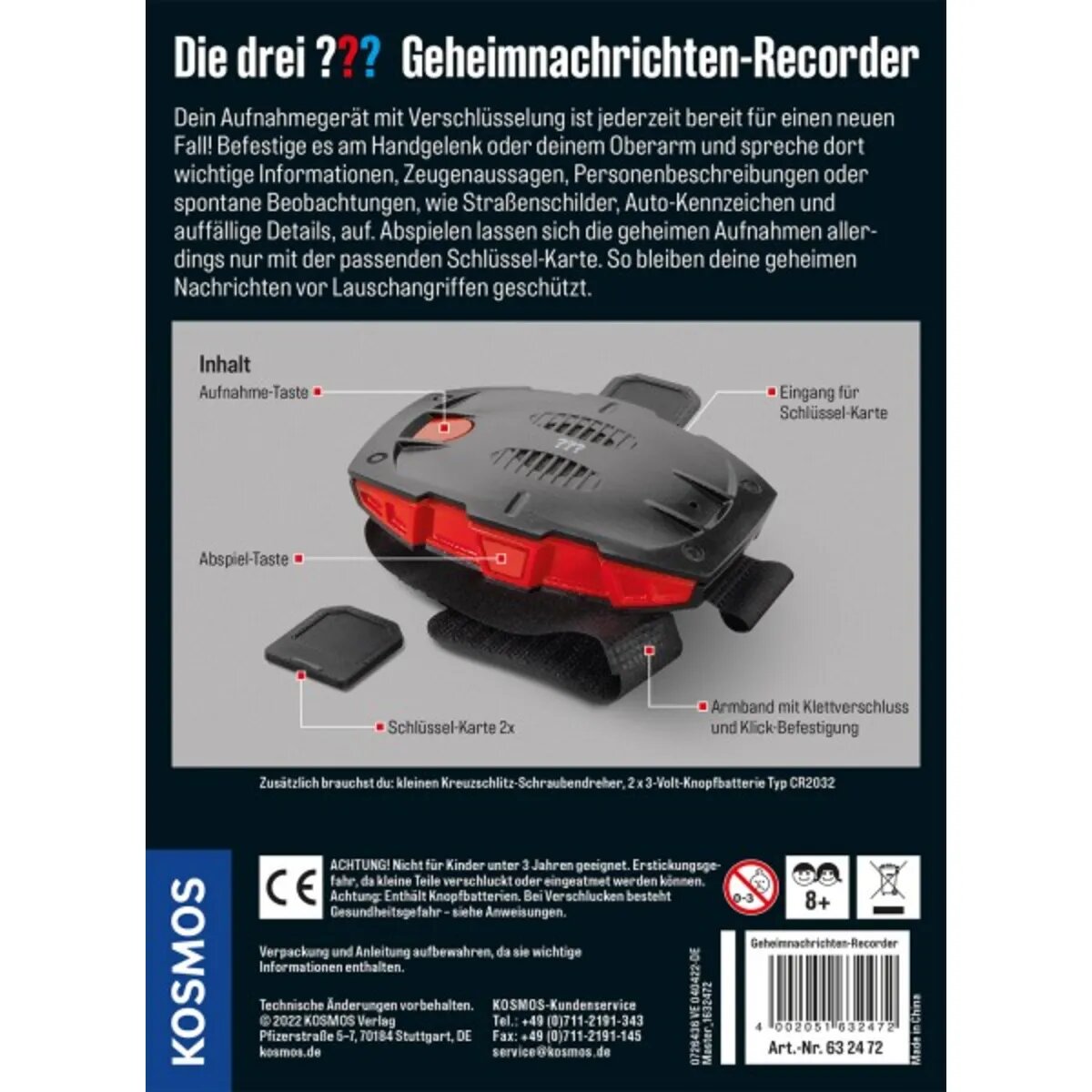 KOSMOS Die drei??? Geheimnachrichten-Recorder