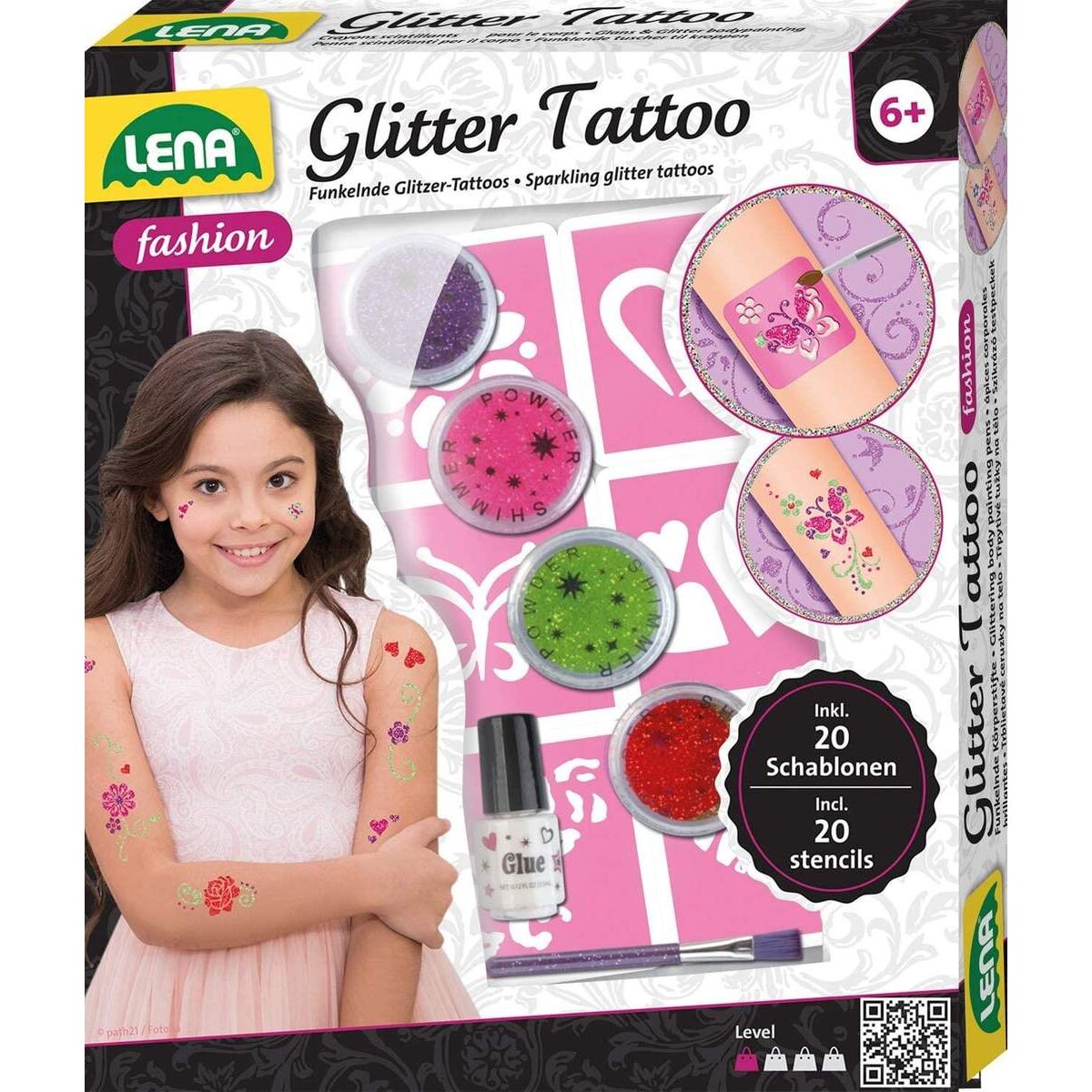 Lena Fashion Glitter Tattoo