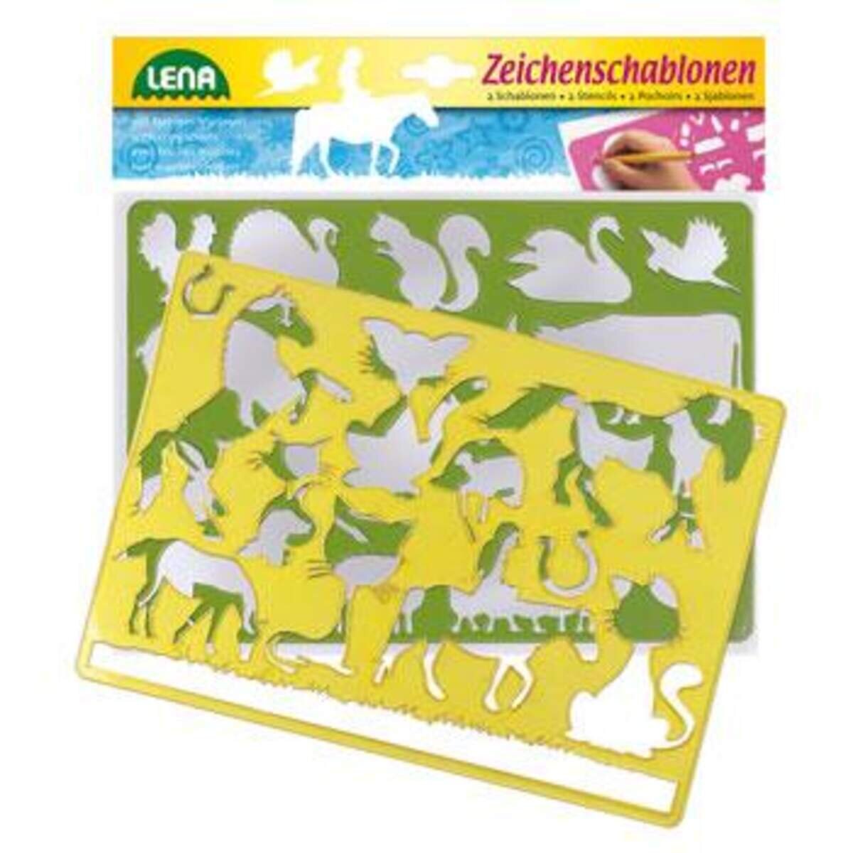 LENA® Zeichenschablone Pferde und Katzen