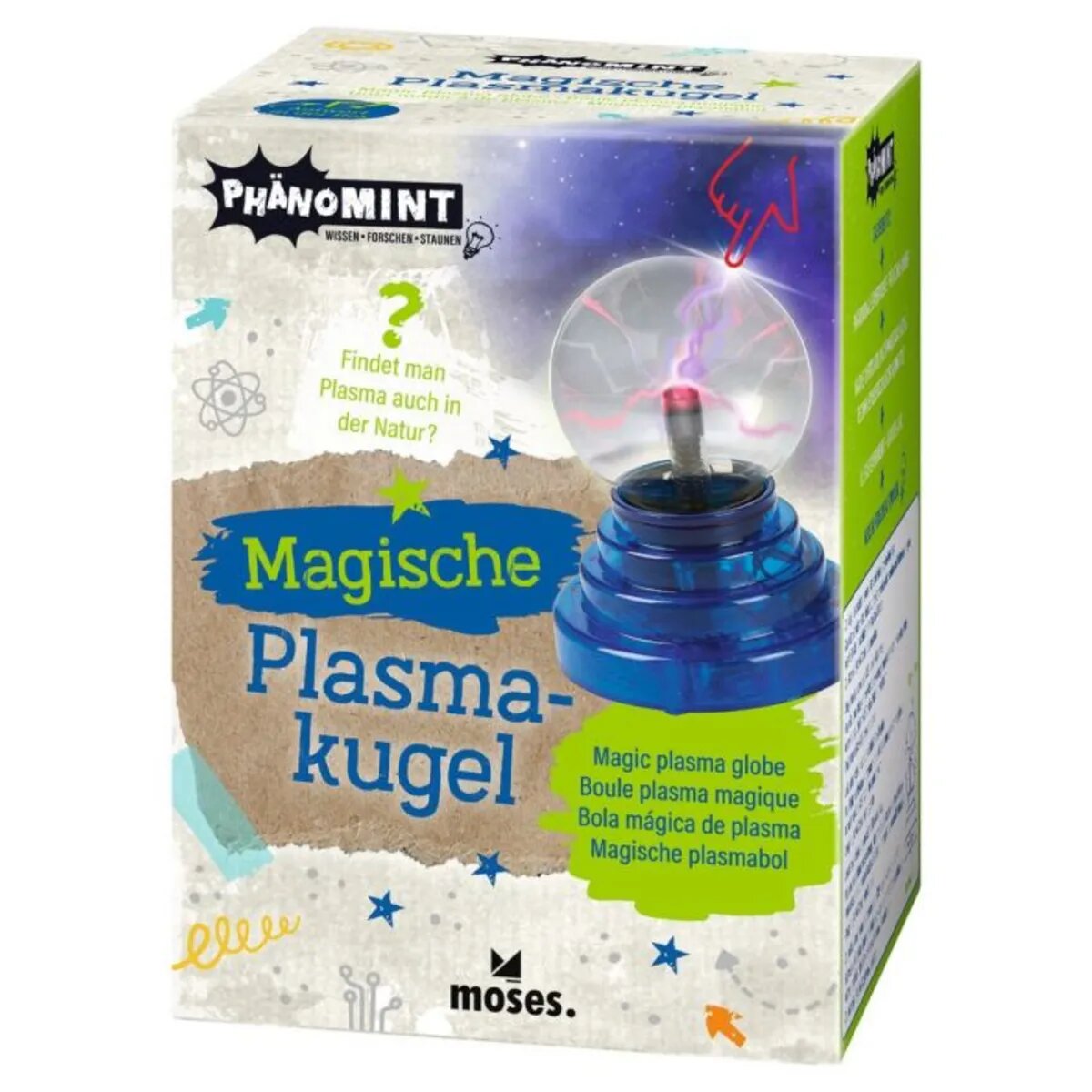 moses. PhänoMINT Magische Plasmakugel, 1 Stück, 2-fach sortiert