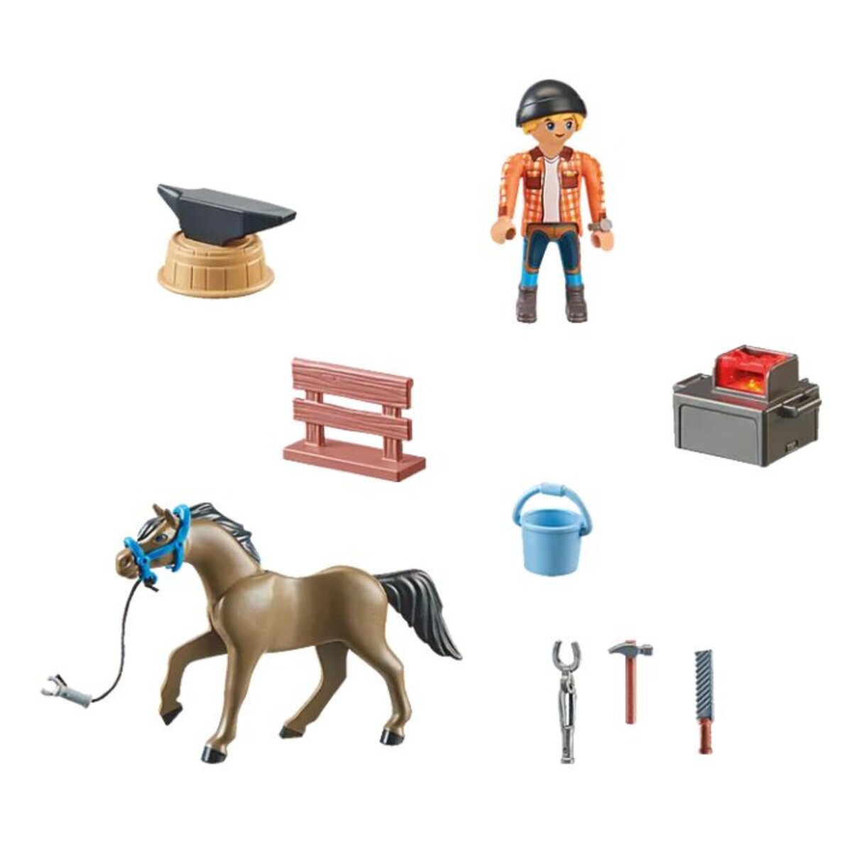 PLAYMOBIL® 71357 Horses of Waterfall - Hufschmied Ben & Achilles
