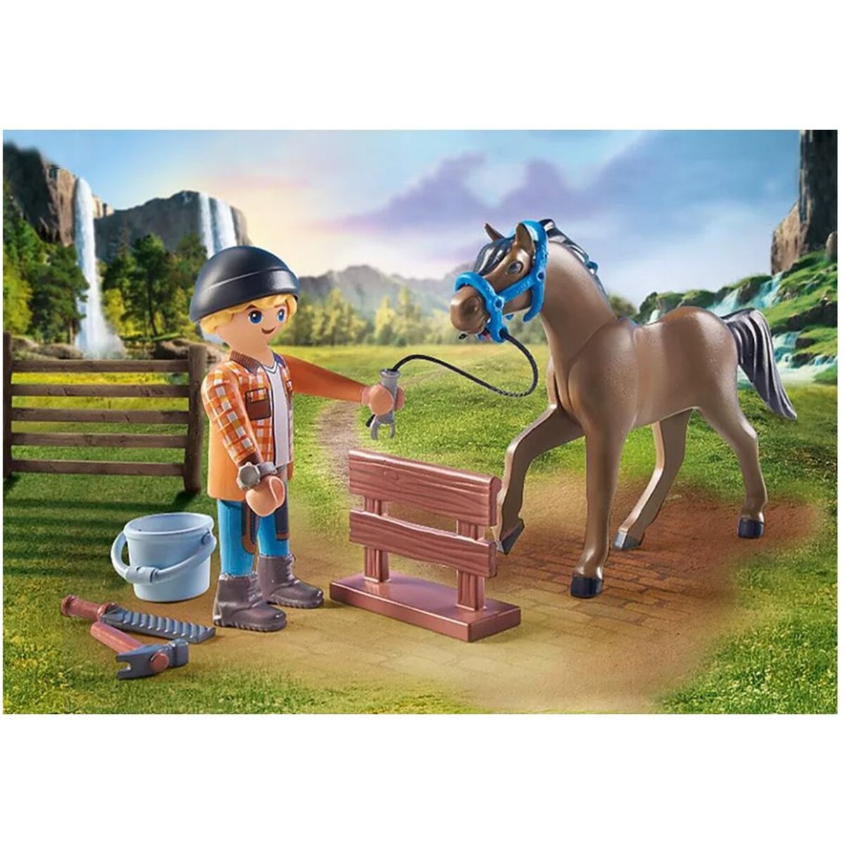 PLAYMOBIL® 71357 Horses of Waterfall - Hufschmied Ben & Achilles