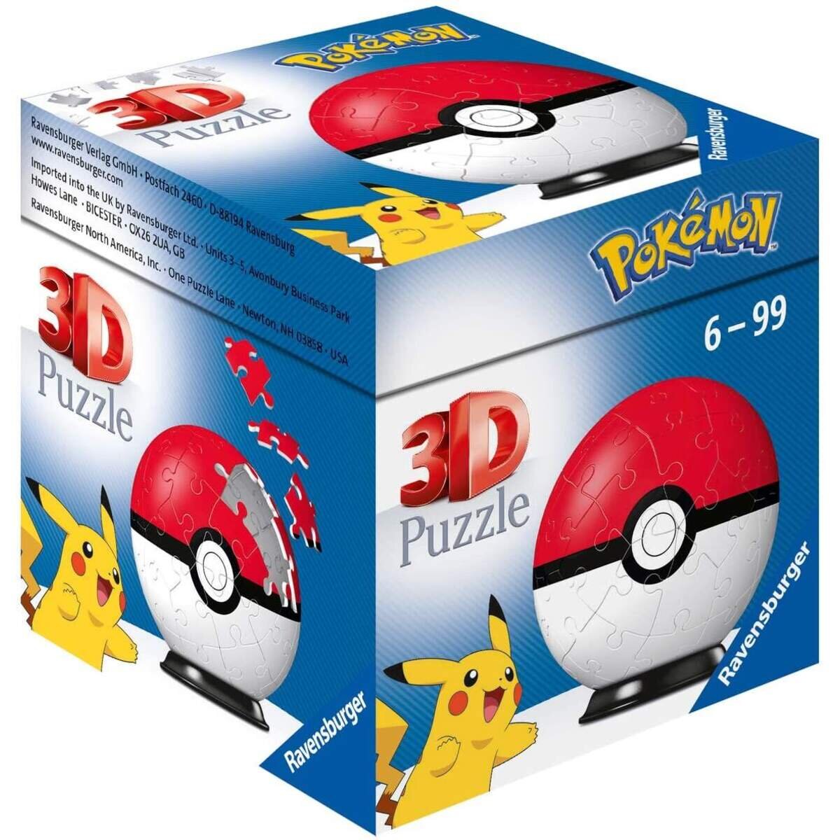 Ravensburger 3D Puzzle - Pokemon: Pokéball / Poké Ball, 54 Teile