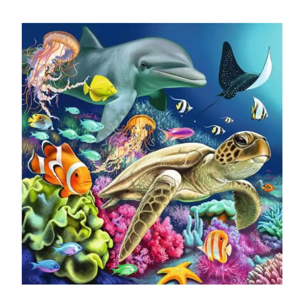 Ravensburger Kinderpuzzle Unterwasserwelt, 3x49 Teile