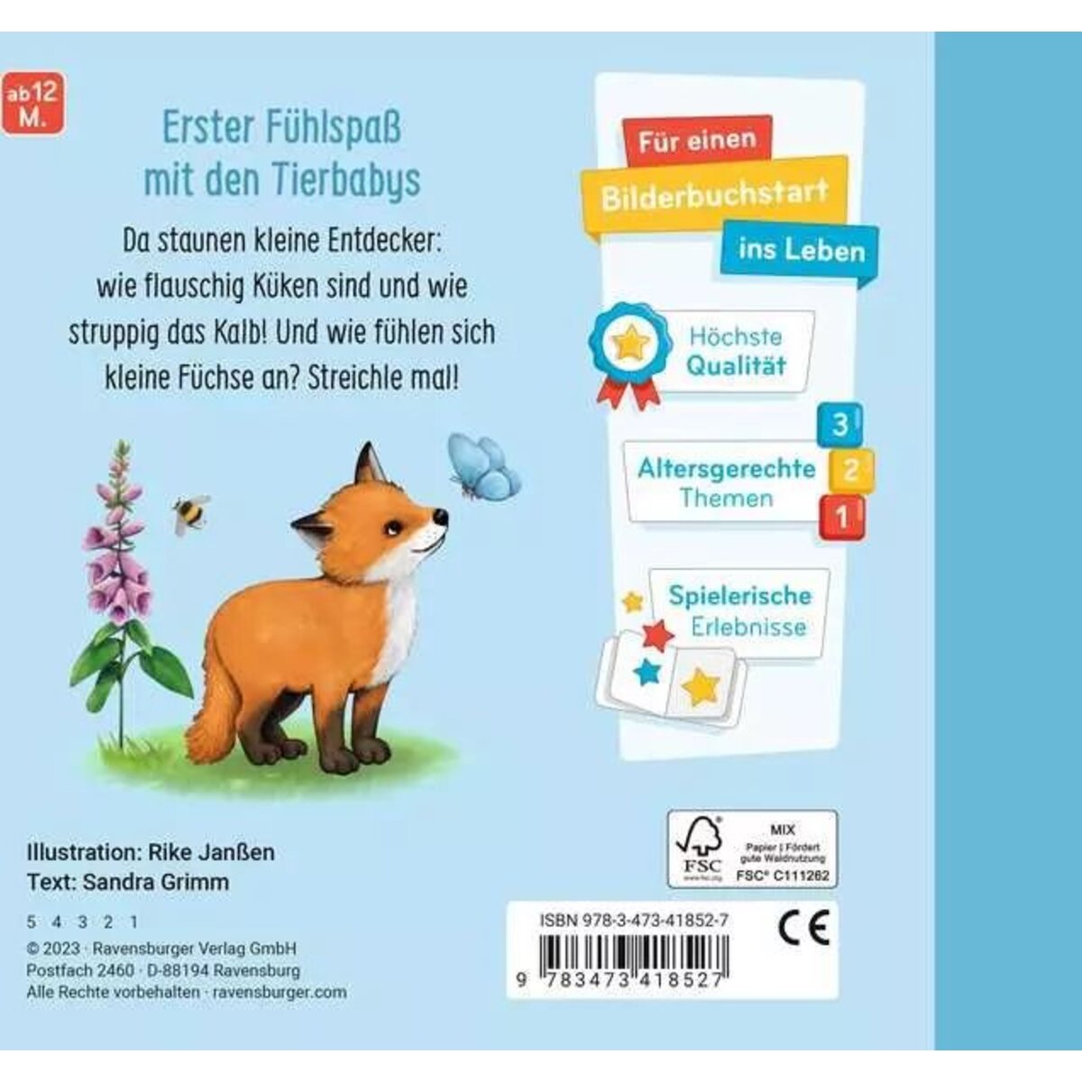 Ravensburger Mein erstes Fühlbuch: Meine liebsten Tierkinder