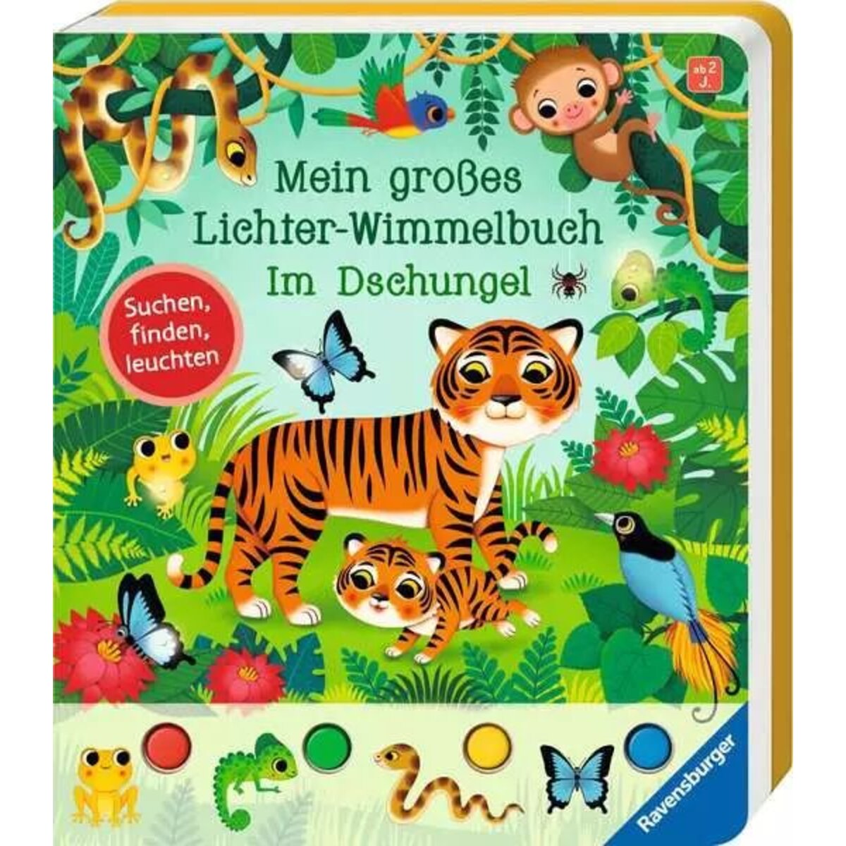 Ravensburger Mein großes Lichter-Wimmelbuch: Im Dschungel
