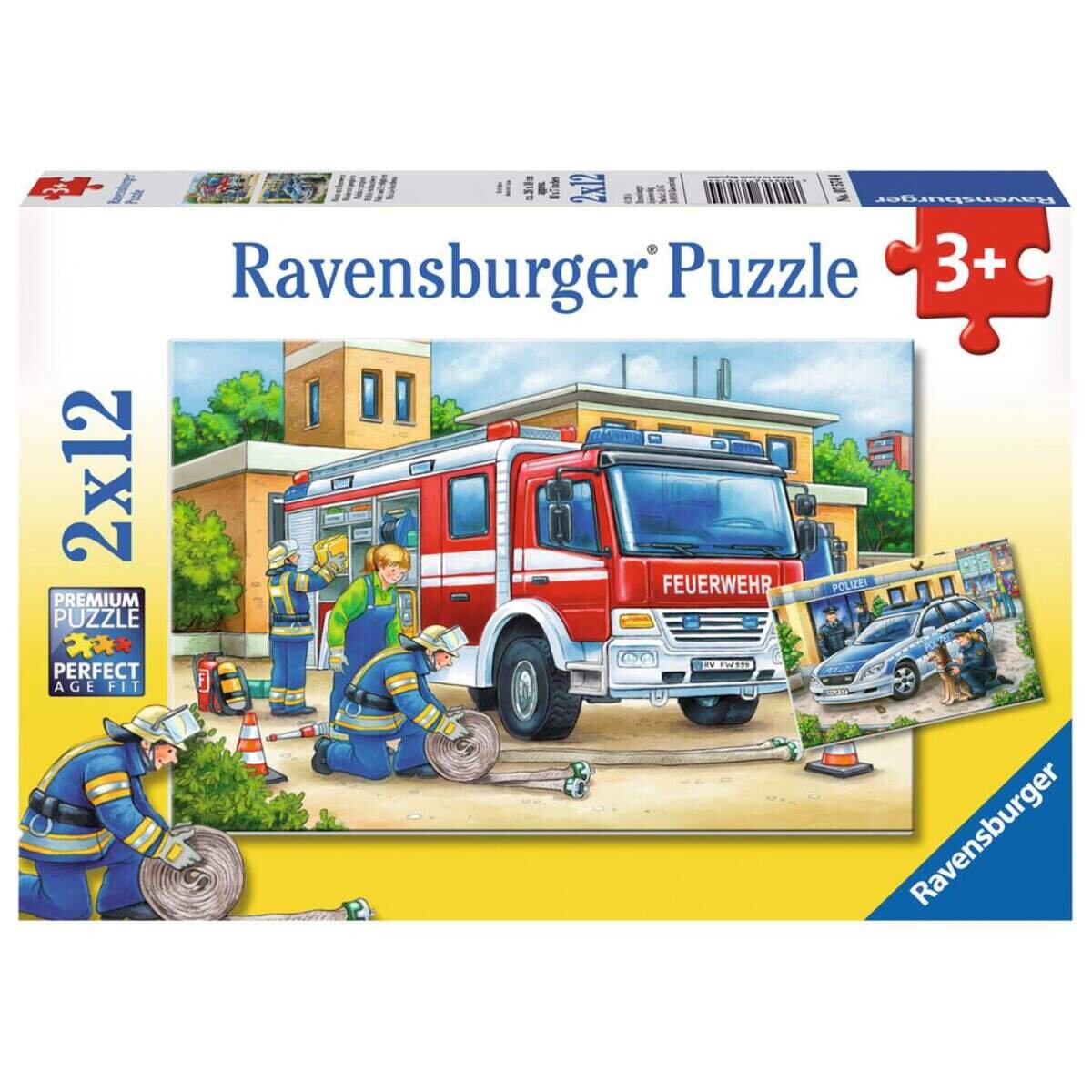 Ravensburger Puzzle Polizei und Feuerwehr 2 x 12 Teile