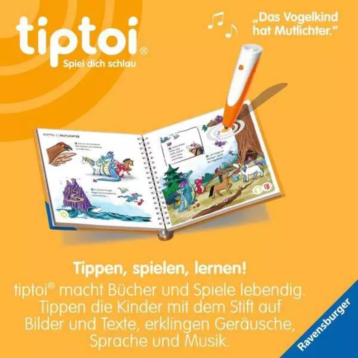 Ravensburger tiptoi® Darro Drache und die Sache mit dem Mut