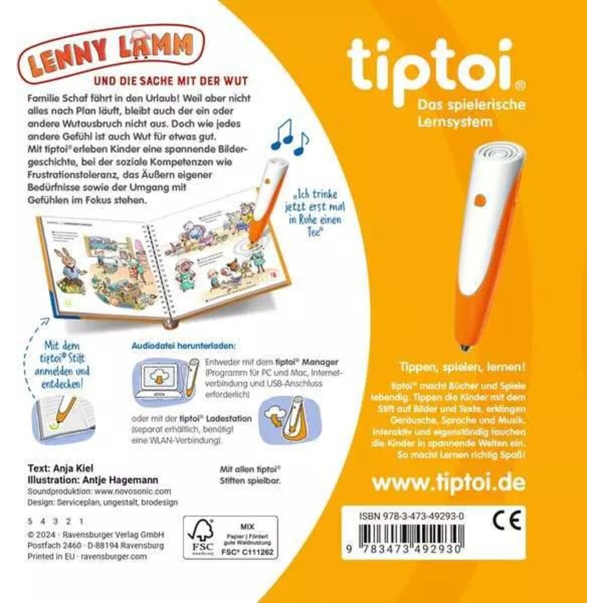 Ravensburger tiptoi® Lenny Lamm und die Sache mit der Wut