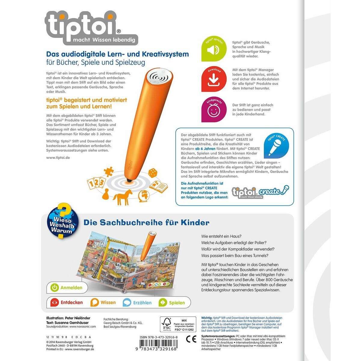 Ravensburger tiptoi® Wieso? Weshalb? Warum? Baustelle (Band 15)