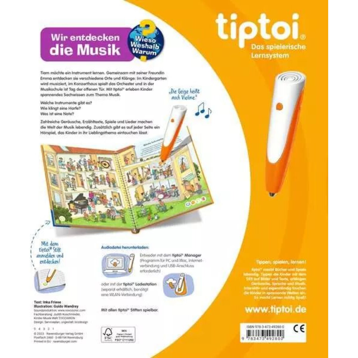 Ravensburger tiptoi® Wieso? Weshalb? Warum? Wir entdecken die Musik