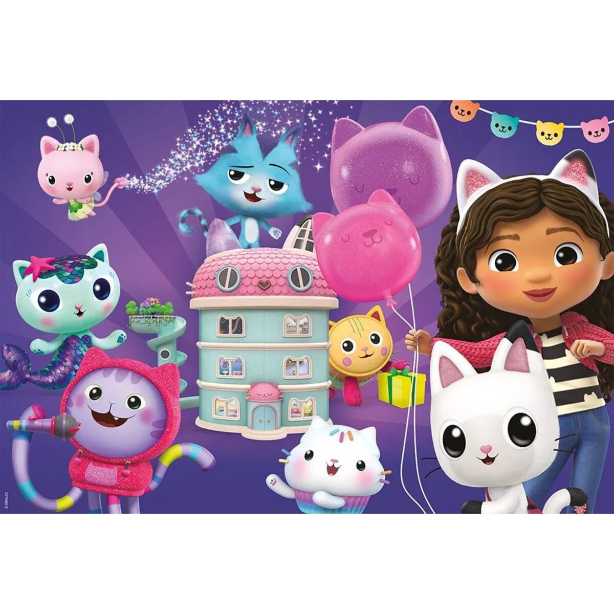 Schmidt Spiele Kinderpuzzle - Gabbys Dollhouse: Geburtstagsfeier im Puppenhaus, 60 Teile