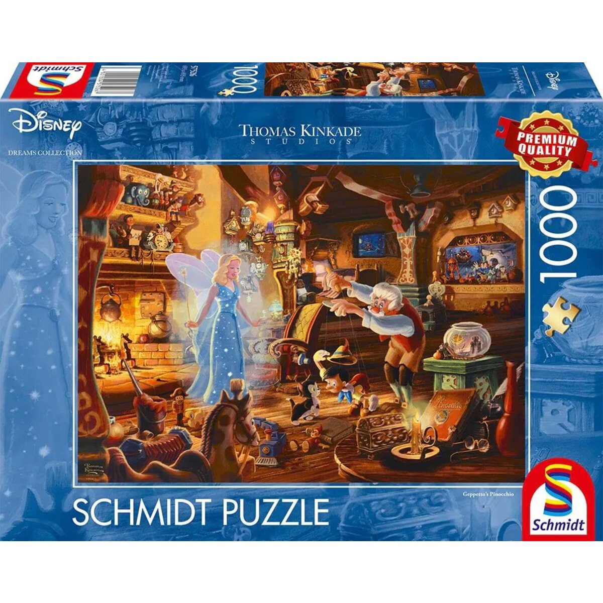 Schmidt Spiele Puzzle - Thomas Kinkade Studios: Disney Dreams Collection - Geppettos Pinocchio, 1.000 Teile