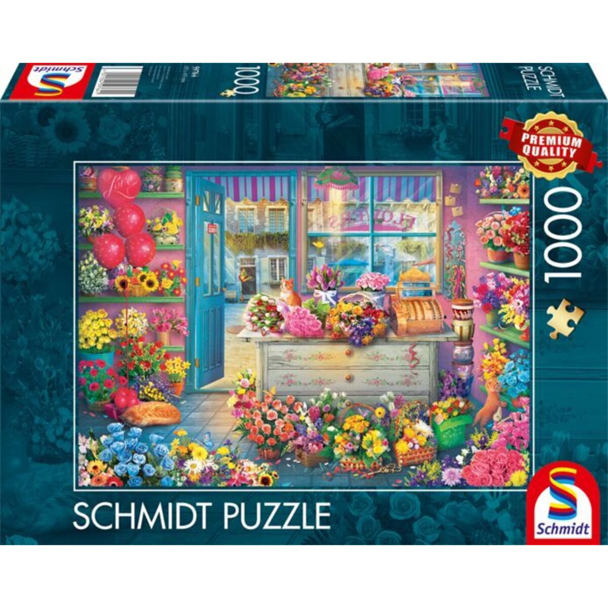 Schmidt Spiele Puzzle - Bunter Blumenladen, 1000 Teile