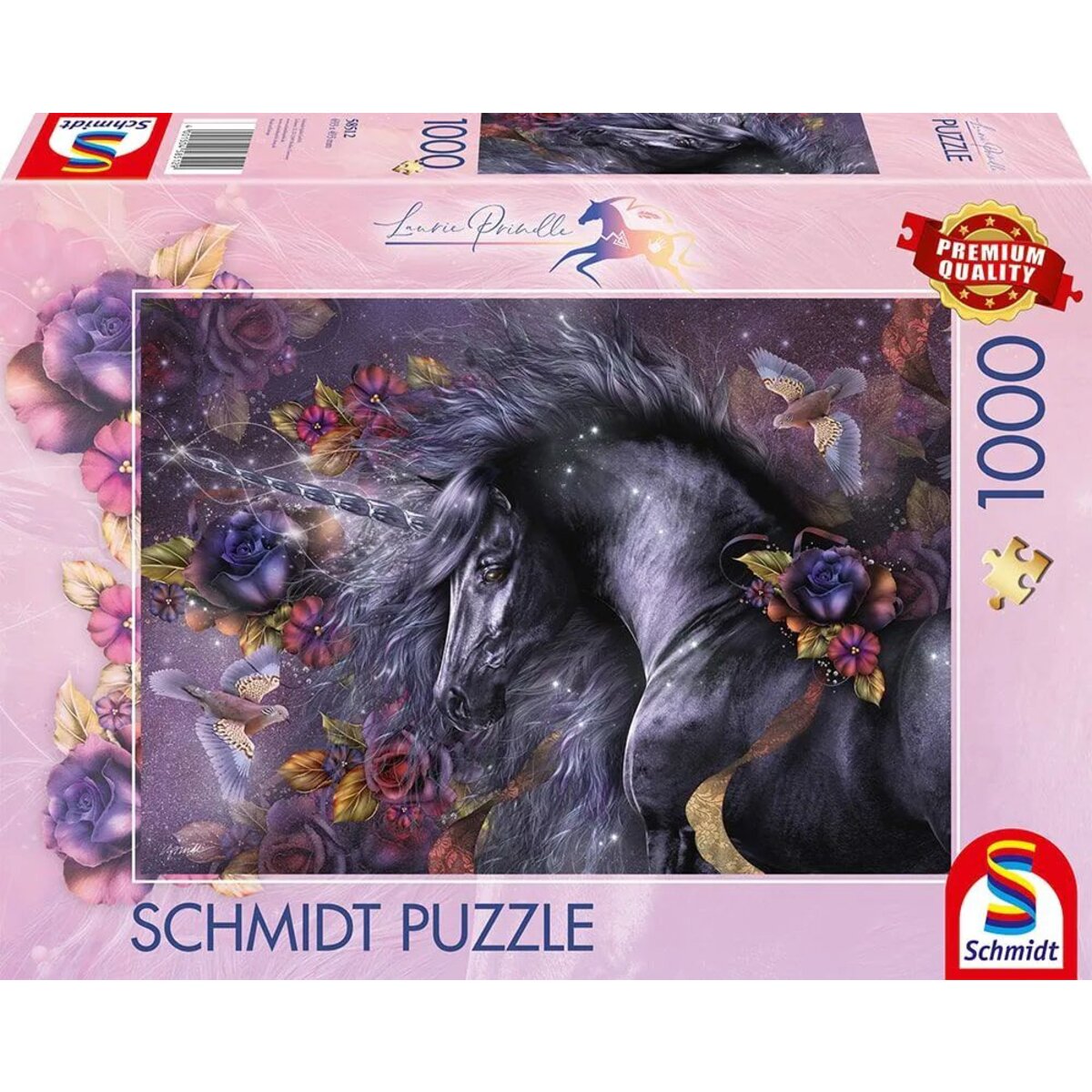 Schmidt Spiele Puzzle - Laurie Prindle: Blaue Rose, 1.000 Teile