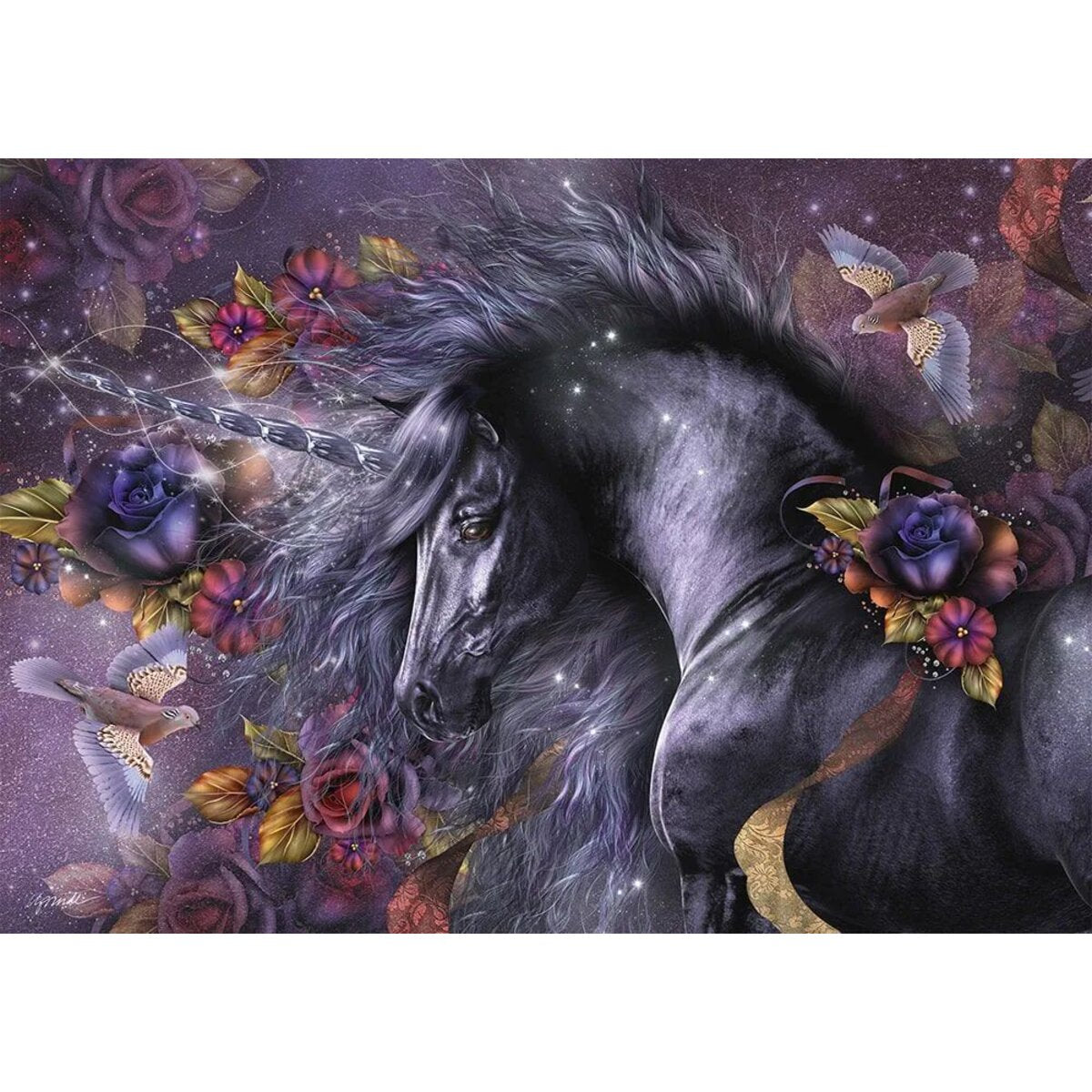 Schmidt Spiele Puzzle - Laurie Prindle: Blaue Rose, 1.000 Teile