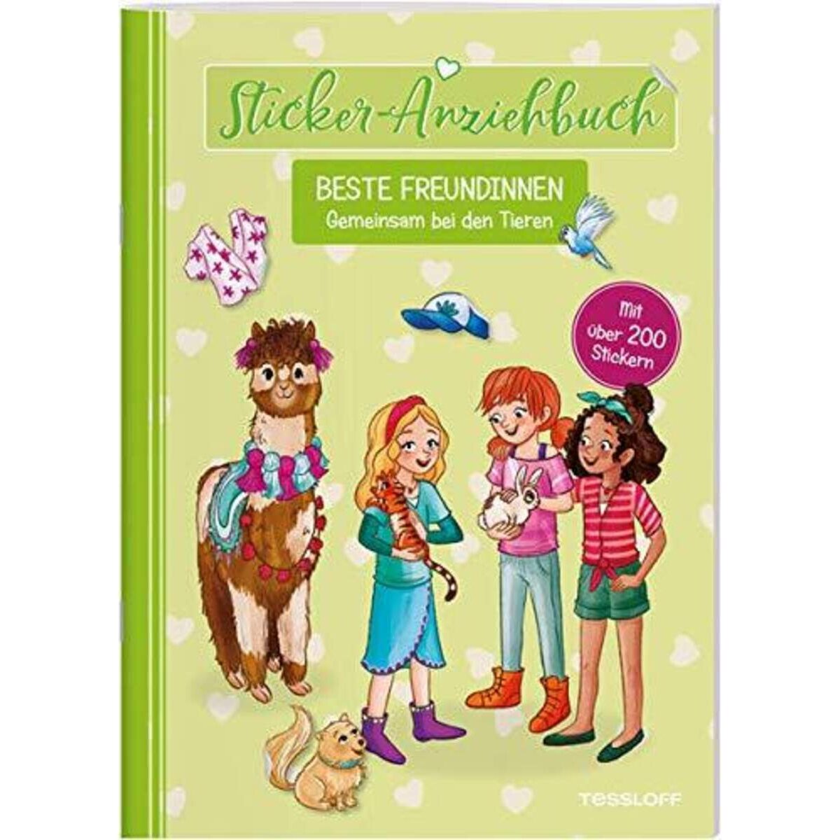 Tessloff Sticker-Anziehbuch. Beste Freundinnen. Gemeinsam bei den Tieren.