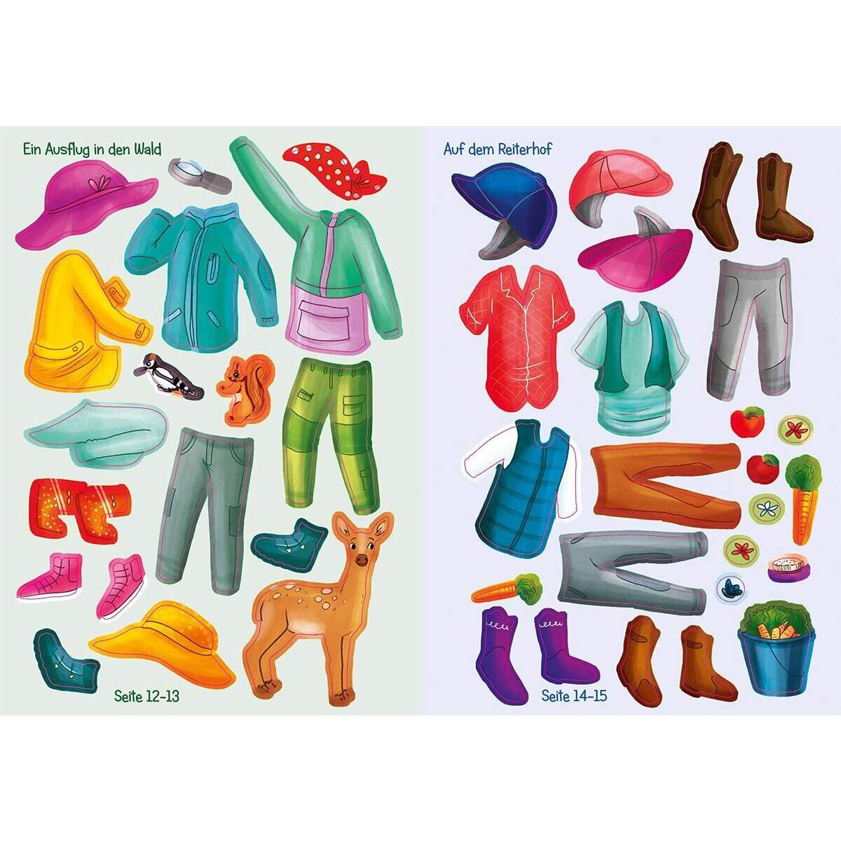 Tessloff Sticker-Anziehbuch. Beste Freundinnen. Gemeinsam bei den Tieren.