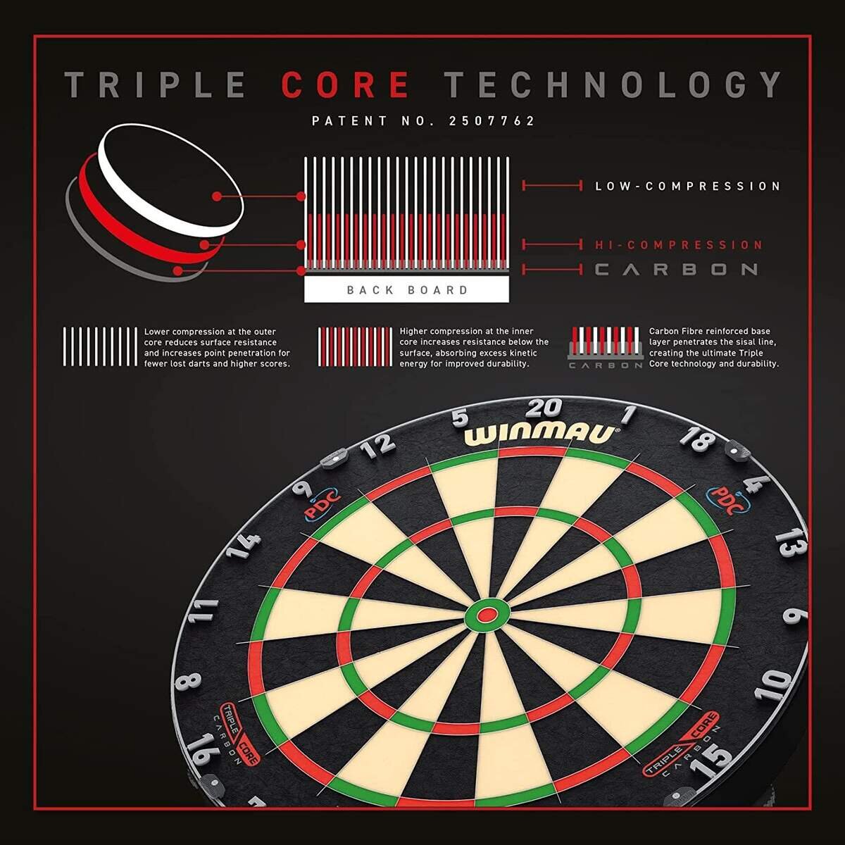 Winmau Blade 6 Series Professional Bristle Klassische Dartboard