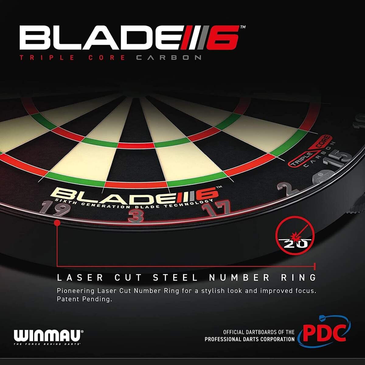 Winmau Blade 6 Series Professional Bristle Klassische Dartboard