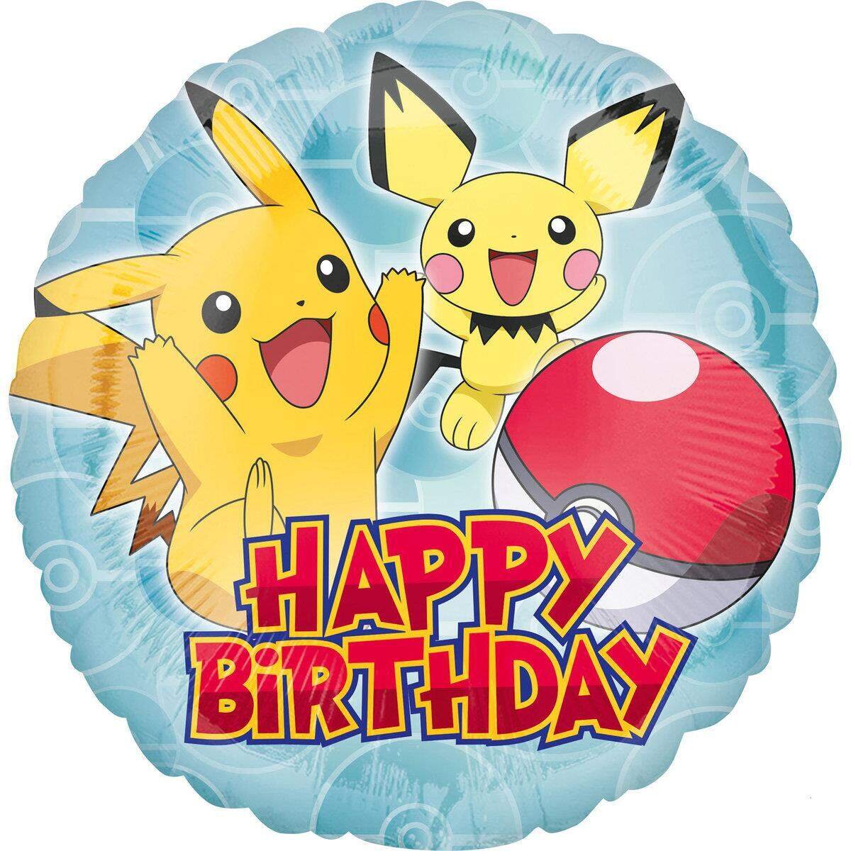 amscan Folienballon Pokemon Happy Birthday