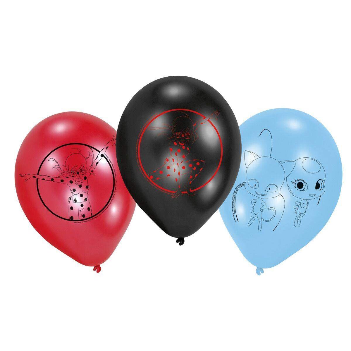 amscan Latexballons Miraculous 6 Stück