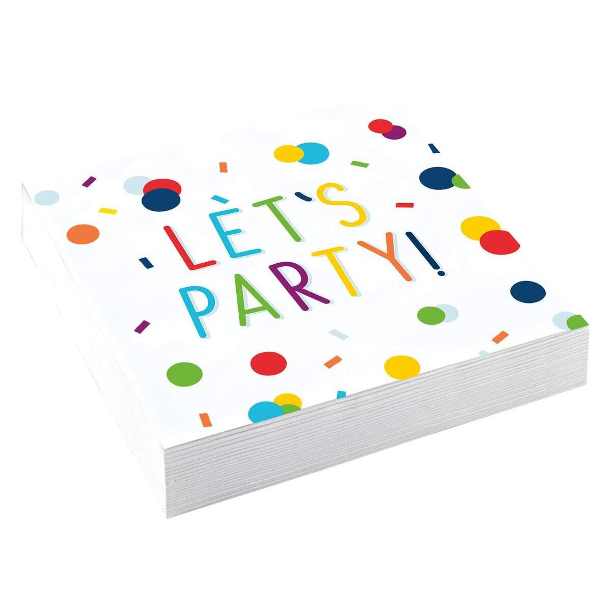 amscan Servietten Lets Party Confetti, 20er