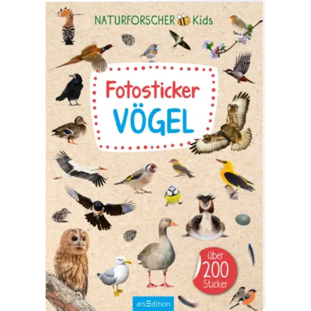 ars Edition arsEdition Stickerheft Naturforscher-Kids Fotosticker Vögel