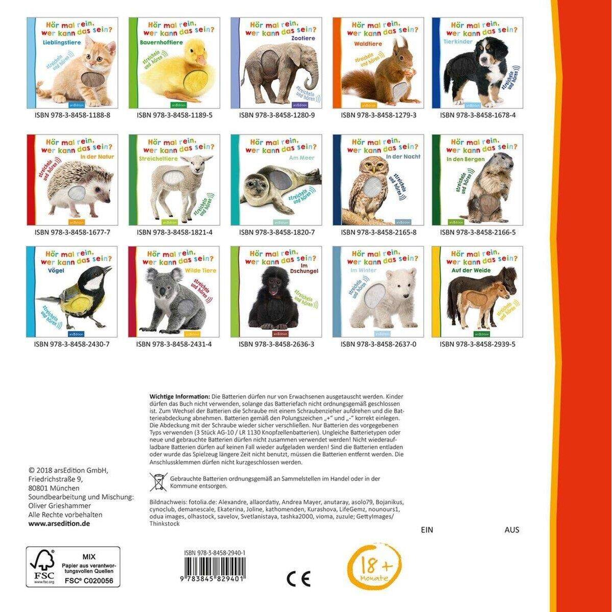 ars Edition Hör mal rein, wer kann das sein? Haustiere
