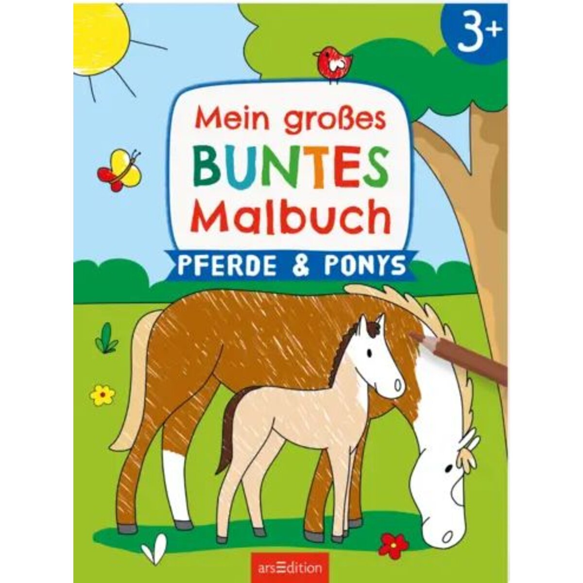 ars Edition Mein großes buntes Malbuch – Pferde und Ponys