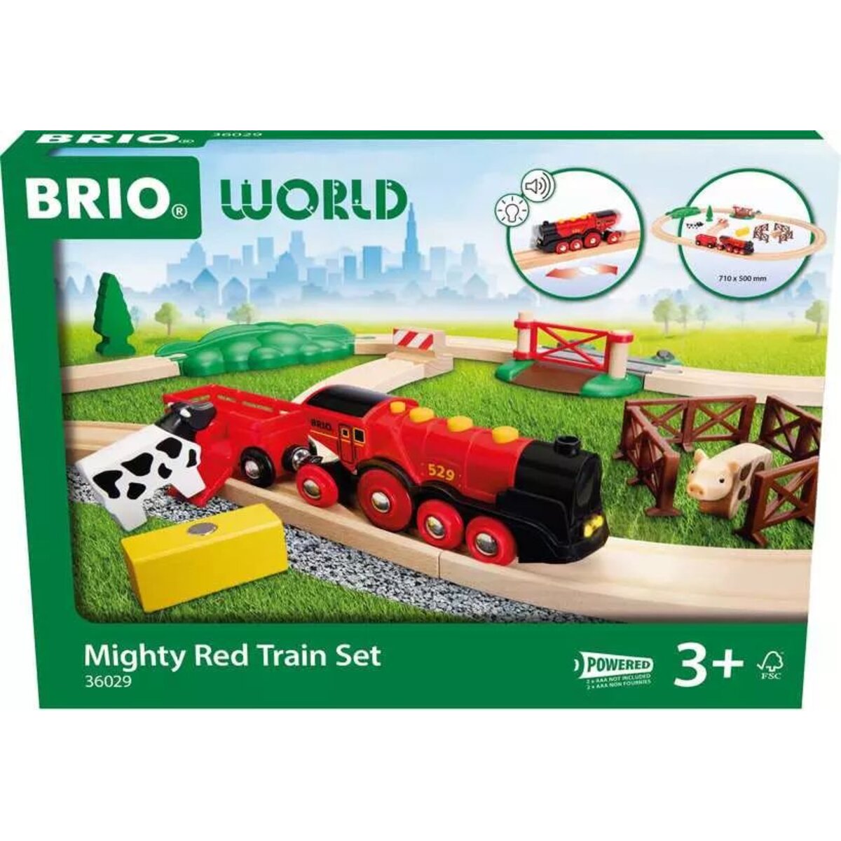 BRIO World Rote Lola Bauernhof Zugset