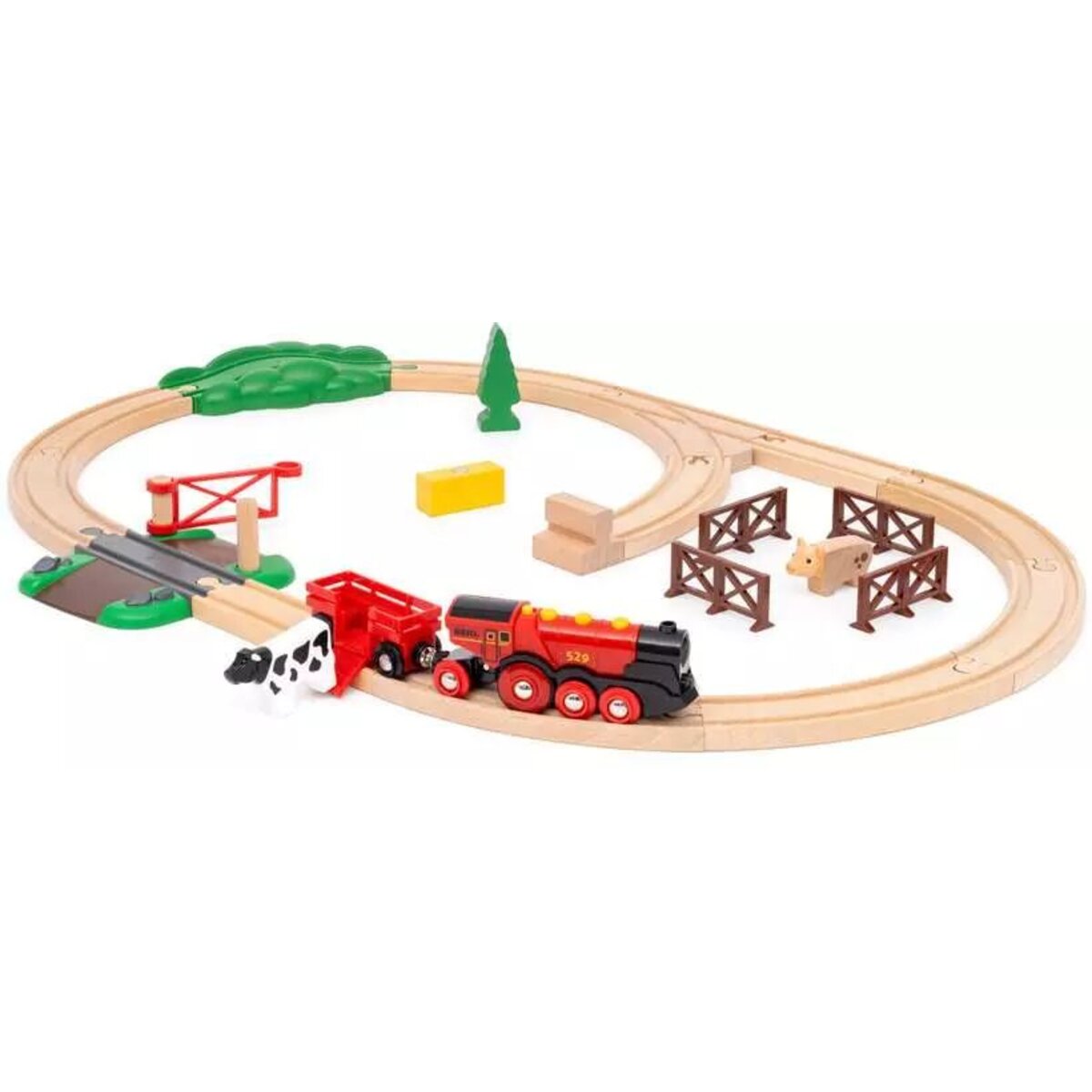 BRIO World Rote Lola Bauernhof Zugset