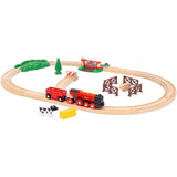 BRIO World Rote Lola Bauernhof Zugset