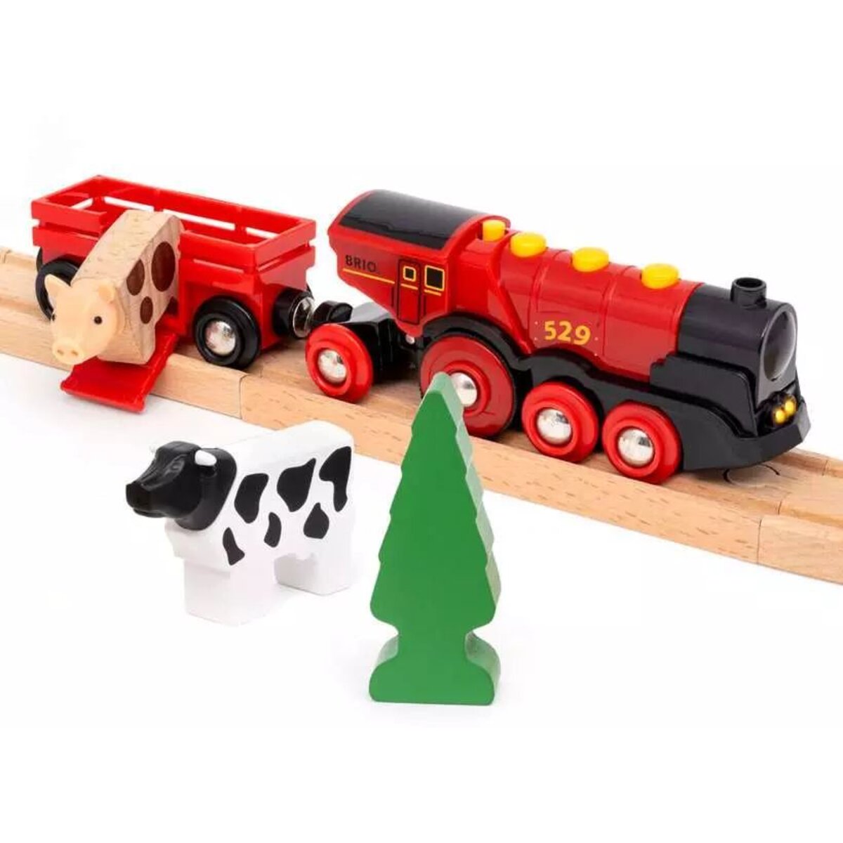 BRIO World Rote Lola Bauernhof Zugset