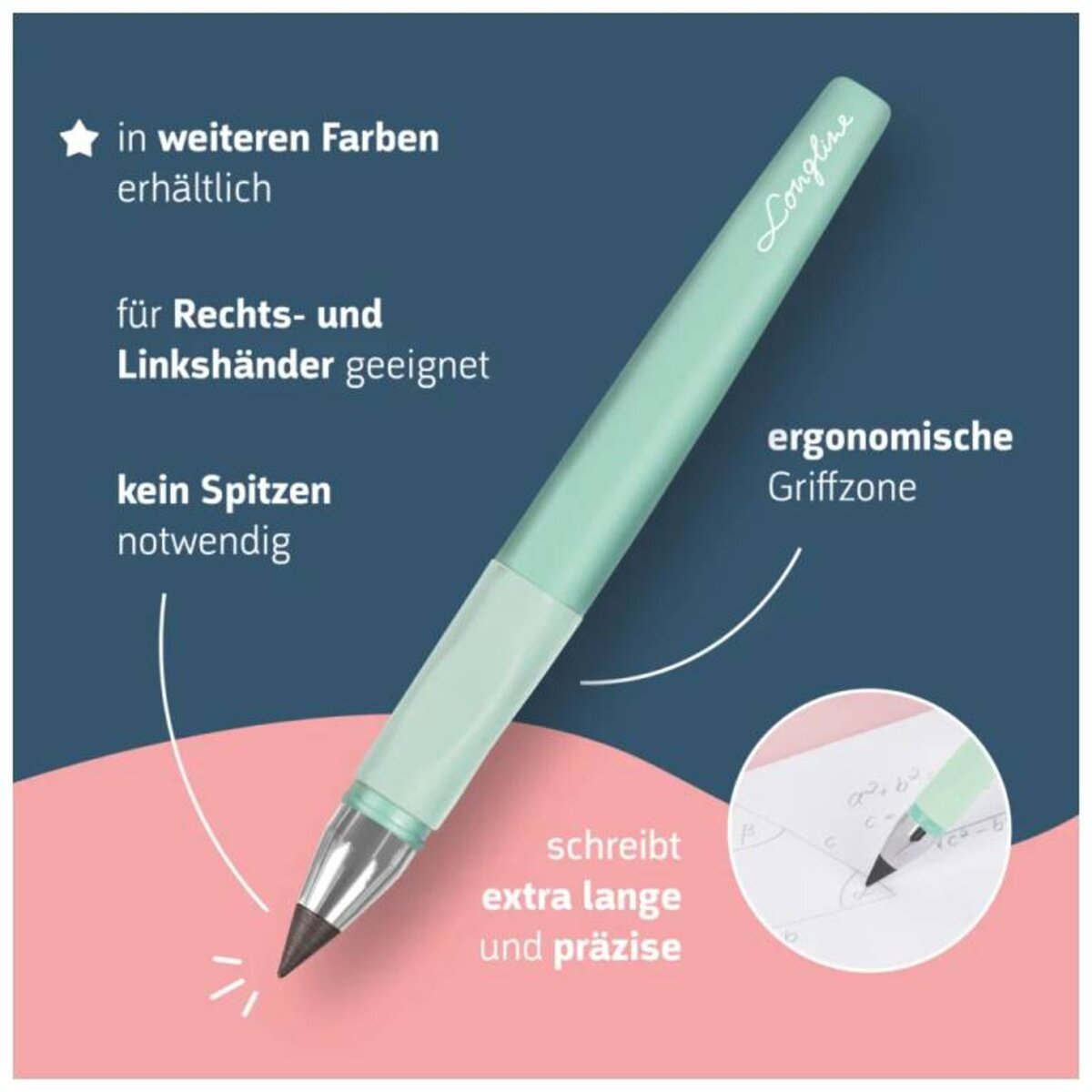 BRUNNEN Bleistift REMOVE Longline Colour Code H mint grün