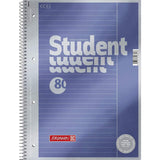 BRUNNEN Collegeblock Student Premium A4, liniert Lineatur 25, 90 g/m², 80 Blatt