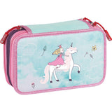 BRUNNEN Schüler-Triple-Etui gefüllt Unicorn Princess