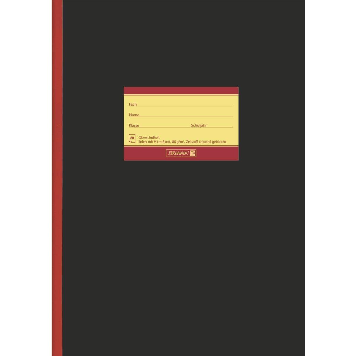 BRUNNEN Schulheft A4, liniert, Lineatur 25a, 20 Blatt