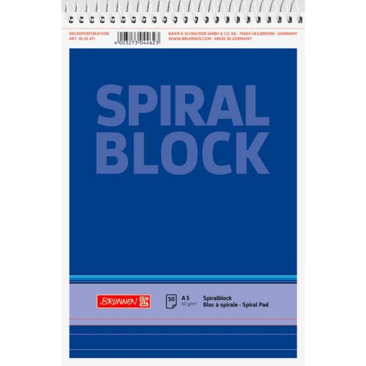 BRUNNEN Spiralnotizblock A5 lin 50Bl