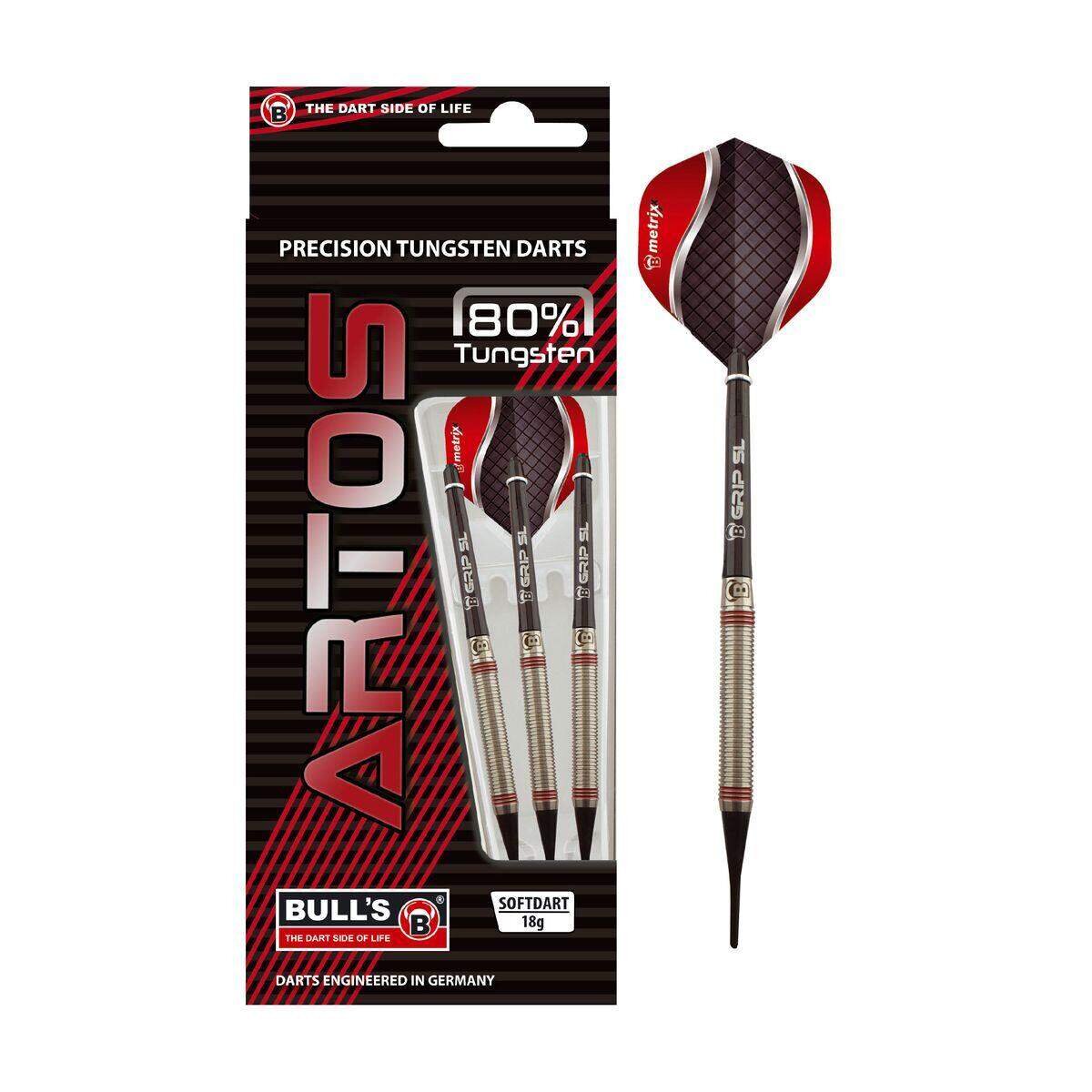 BULLS Darts Artos AR3 Softdart, Red 80% Tungsten 18 Gr.