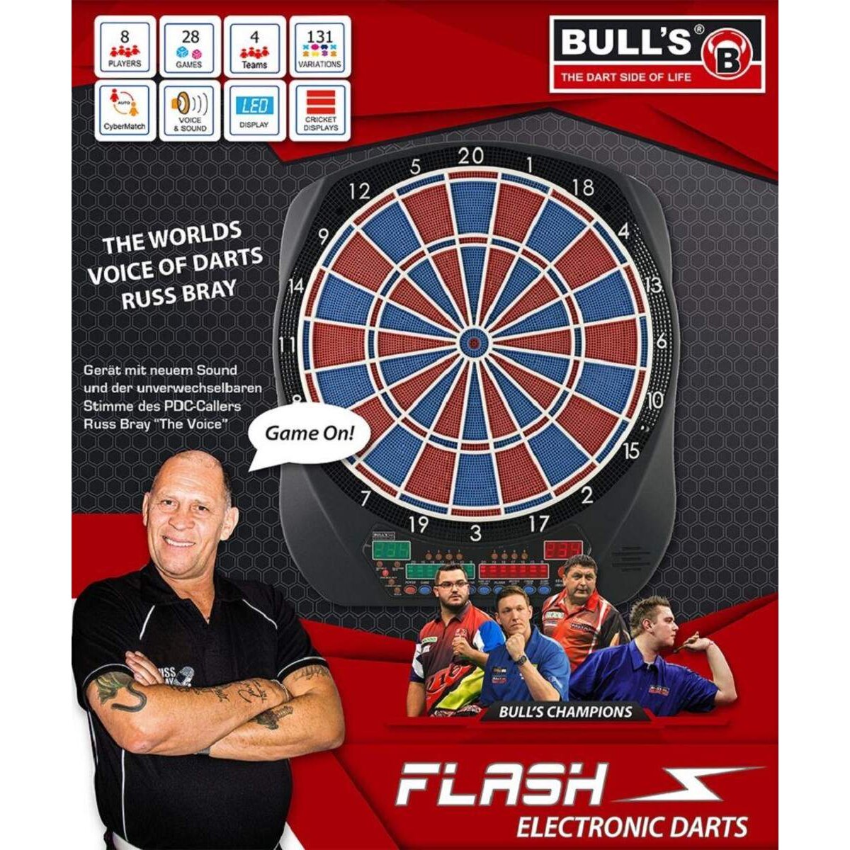 BULLS Darts Flash RB Sound Elektronik Dartboard