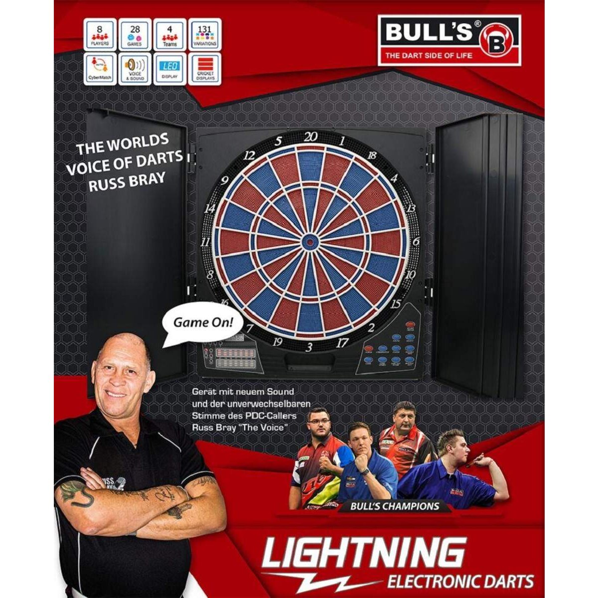 BULLS Darts Lightning RB Sound Elektronik Dartboard