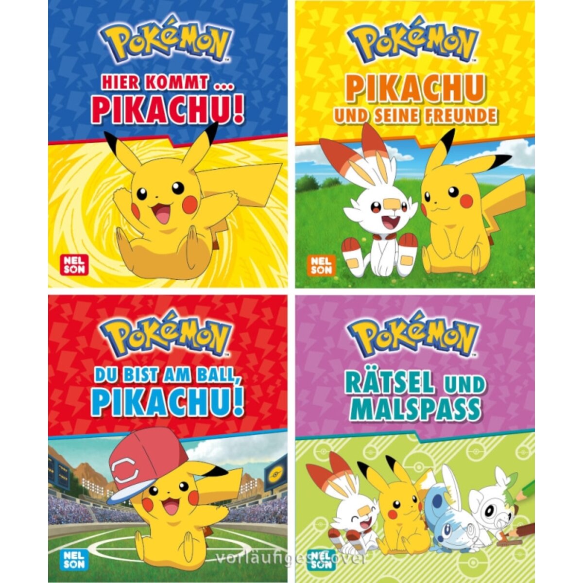 Carlsen Nelson Mini-Bücher: Pokemon - Pikachu, 1 Stück, 4-fach sortiert