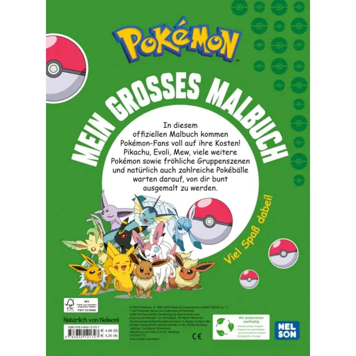 Carlsen Verlag Pokemon: Mein großes Malbuch