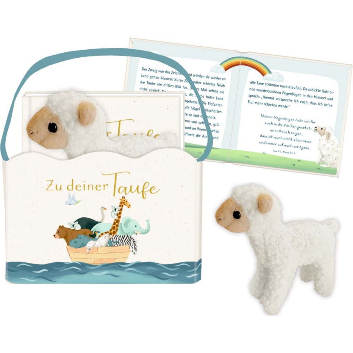 Coppenrath Verlag Geschenkset Buch und Lamm Stofftier - Zu deiner Taufe