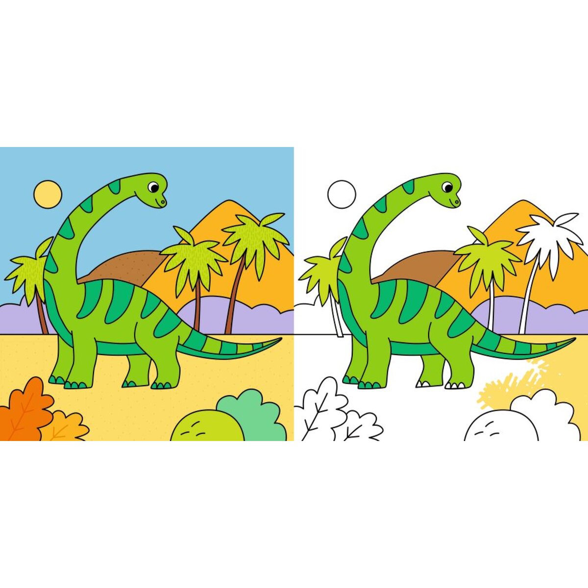 Coppenrath Verlag Mein kunterbuntes Dinosaurier-Malbuch - Mini-Künstler