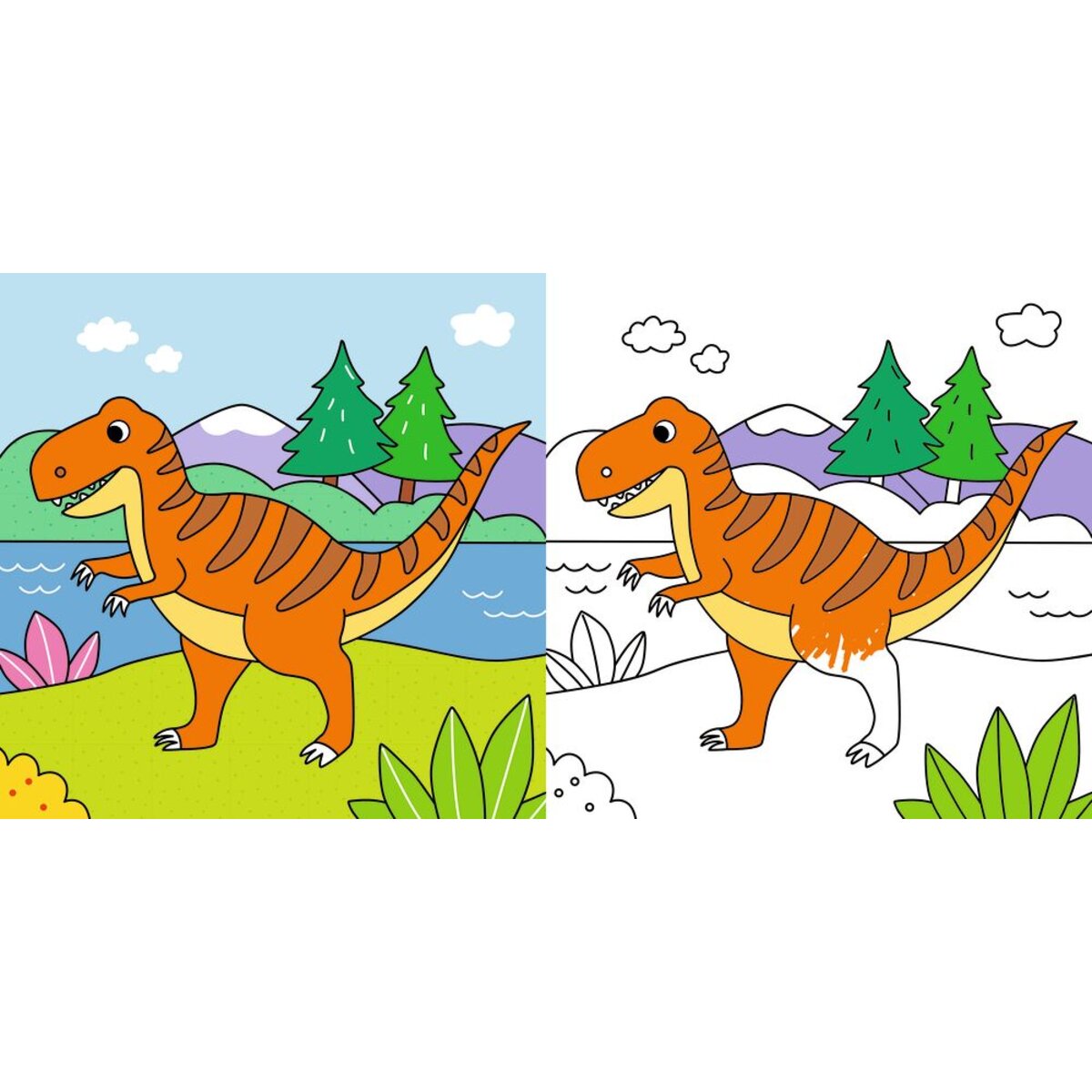 Coppenrath Verlag Mein kunterbuntes Dinosaurier-Malbuch - Mini-Künstler
