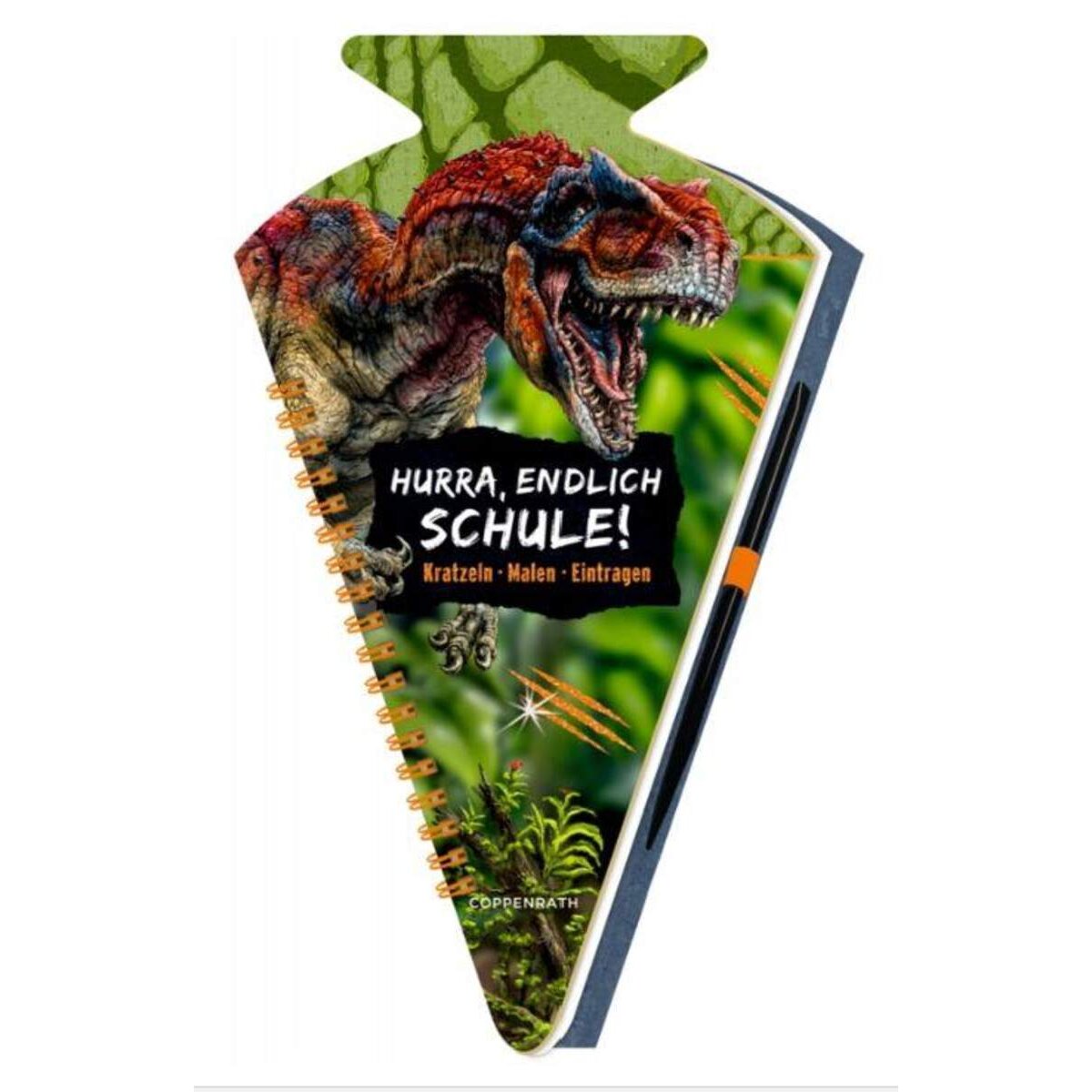 Coppenrath Verlag Schultüten-Kratzelbuch Hurra, endlich Schule! T-Rex